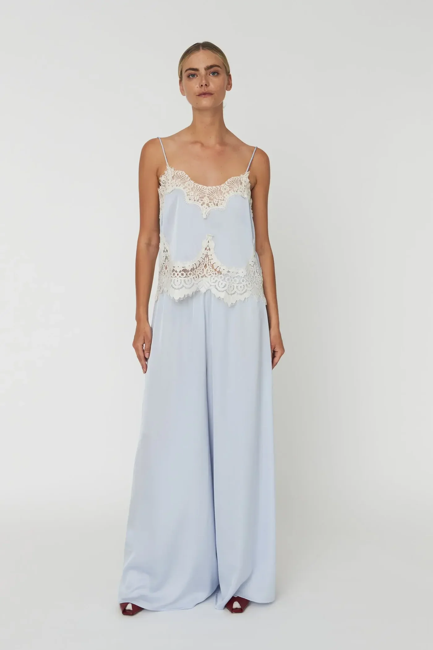 Delicate Lace Top (Dust Blue) - Image 4
